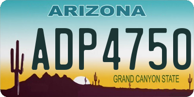 AZ license plate ADP4750