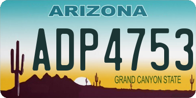 AZ license plate ADP4753