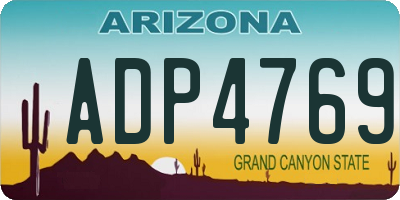 AZ license plate ADP4769