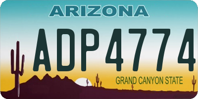 AZ license plate ADP4774