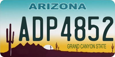 AZ license plate ADP4852