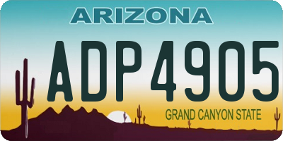 AZ license plate ADP4905