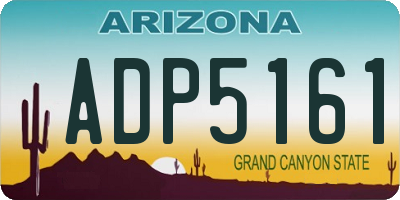 AZ license plate ADP5161