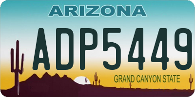 AZ license plate ADP5449
