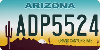 AZ license plate ADP5524