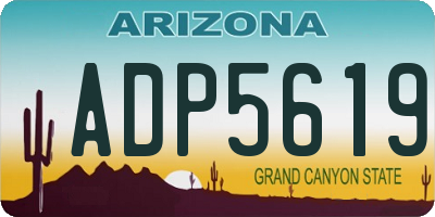 AZ license plate ADP5619