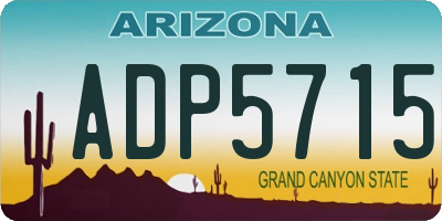 AZ license plate ADP5715
