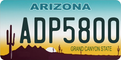 AZ license plate ADP5800