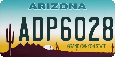 AZ license plate ADP6028
