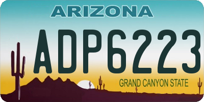 AZ license plate ADP6223