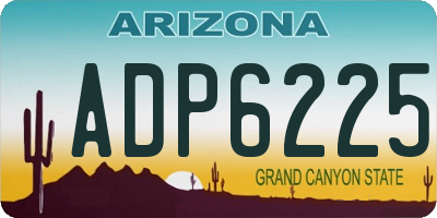AZ license plate ADP6225