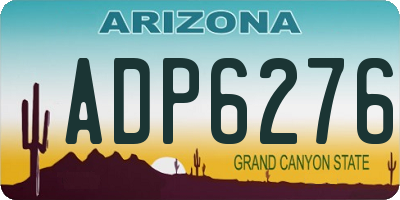 AZ license plate ADP6276