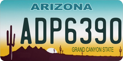 AZ license plate ADP6390