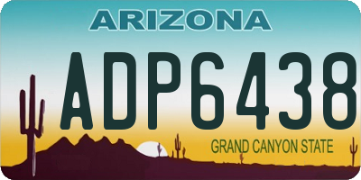 AZ license plate ADP6438