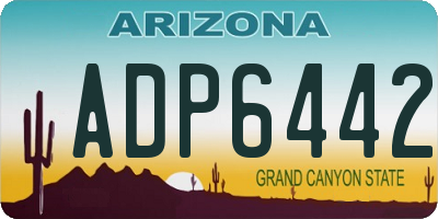 AZ license plate ADP6442