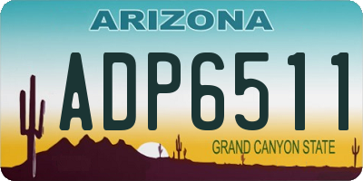 AZ license plate ADP6511