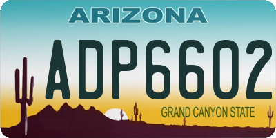 AZ license plate ADP6602