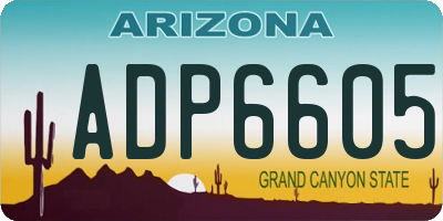 AZ license plate ADP6605