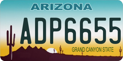 AZ license plate ADP6655