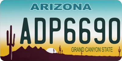 AZ license plate ADP6690
