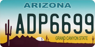 AZ license plate ADP6699