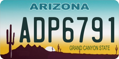 AZ license plate ADP6791