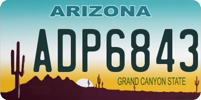 AZ license plate ADP6843