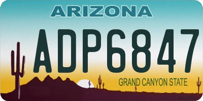 AZ license plate ADP6847