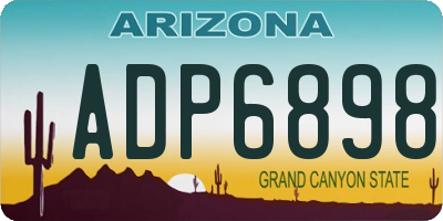 AZ license plate ADP6898