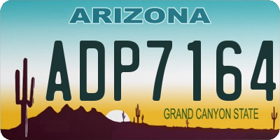 AZ license plate ADP7164