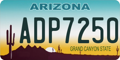 AZ license plate ADP7250