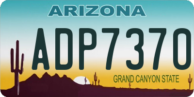 AZ license plate ADP7370