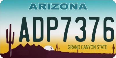 AZ license plate ADP7376