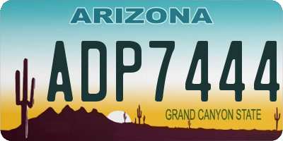AZ license plate ADP7444