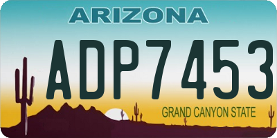AZ license plate ADP7453