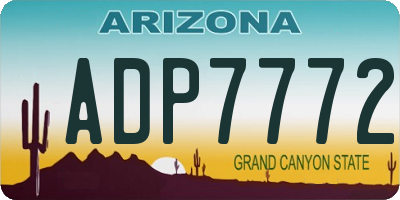 AZ license plate ADP7772