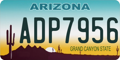 AZ license plate ADP7956