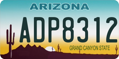 AZ license plate ADP8312