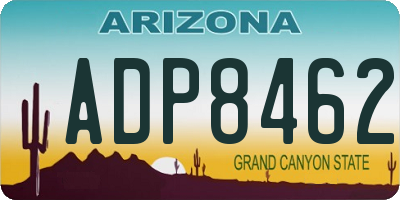 AZ license plate ADP8462