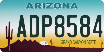 AZ license plate ADP8584
