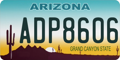 AZ license plate ADP8606