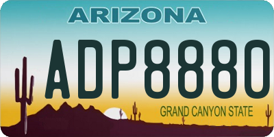 AZ license plate ADP8880