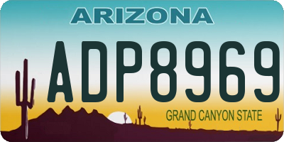 AZ license plate ADP8969