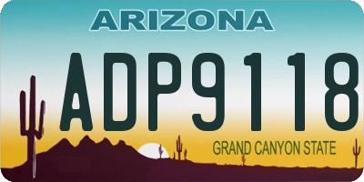 AZ license plate ADP9118