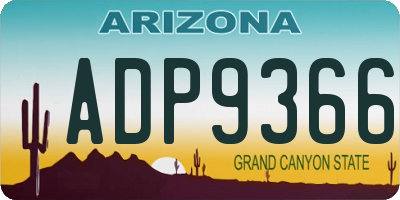AZ license plate ADP9366