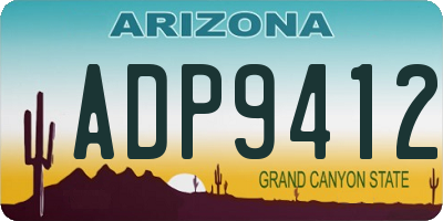 AZ license plate ADP9412