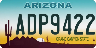 AZ license plate ADP9422