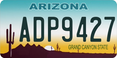 AZ license plate ADP9427