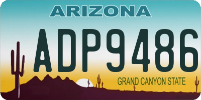 AZ license plate ADP9486