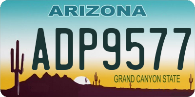 AZ license plate ADP9577
